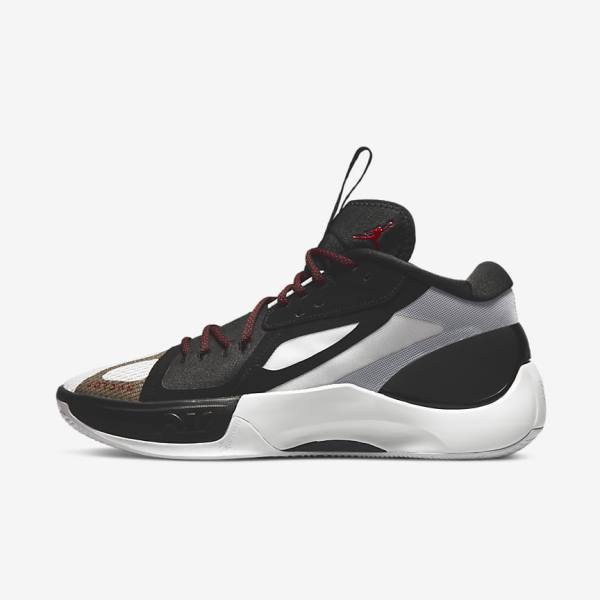 Nike Jordan Zoom Separate Men\'s Basketball Shoes Black / White / Blue Grey / Red | NK063SWE